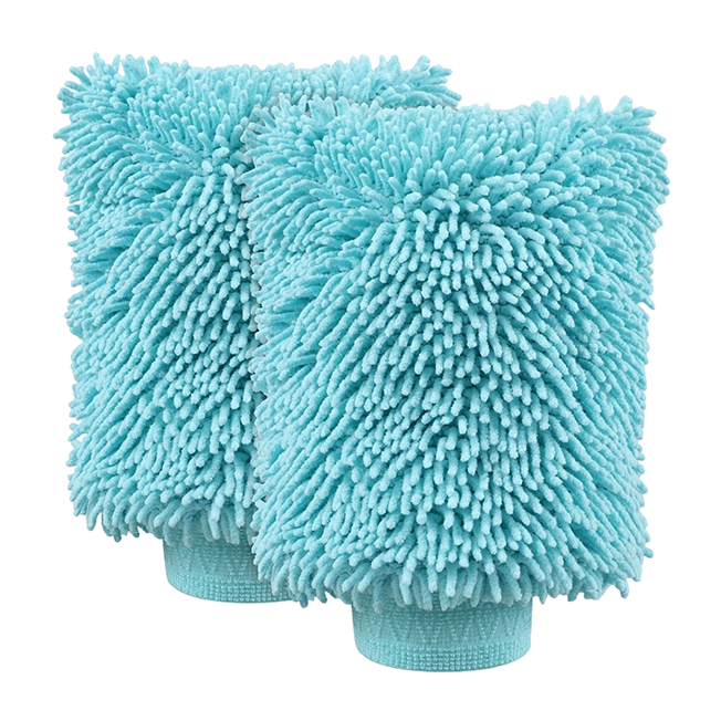 2er-Pack Chenille-Mikrofaser-Autowaschhandschuh, kratzfrei, fusselfrei, gro&szlig;
